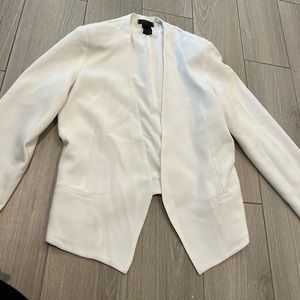 Aqua white blazer